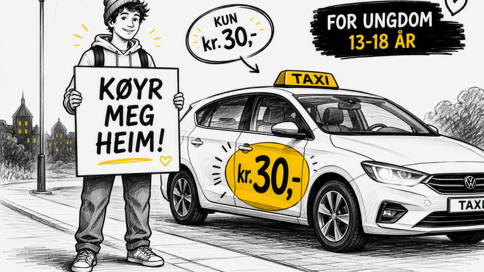 Lenkje til artikkel: Taxi heim frå ungdomsklubben måndag og onsdagar