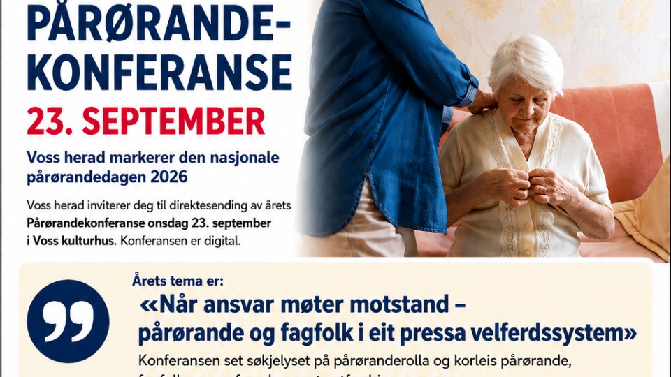 Lenkje til artikkel: Velkomen til digital Pårørandekonferanse 23. september